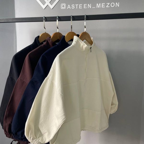 بامبر کتان نیم زیپ 180172