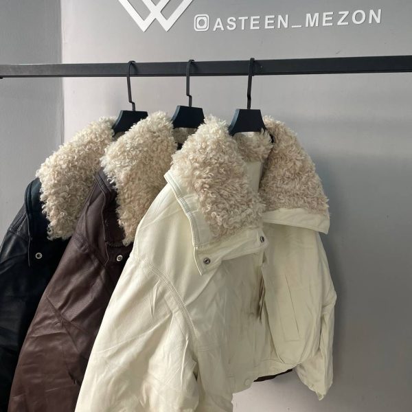 کاپشن چرم تدی 182968